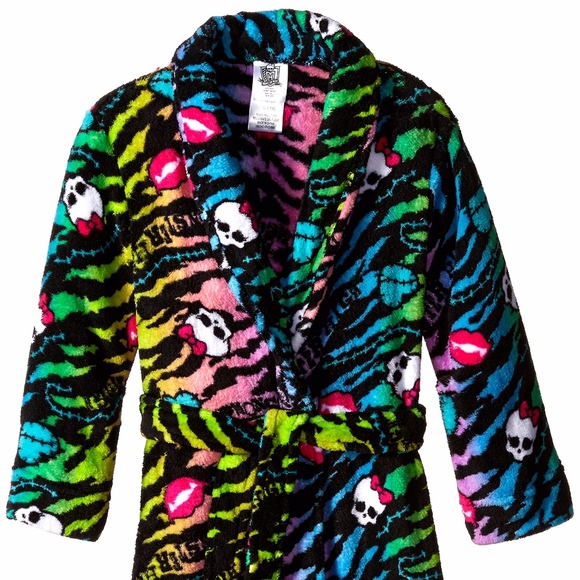 Monster High Robe monster high | Pajamas | Monster High Big Girls Rainbow Rift Robe Black ...